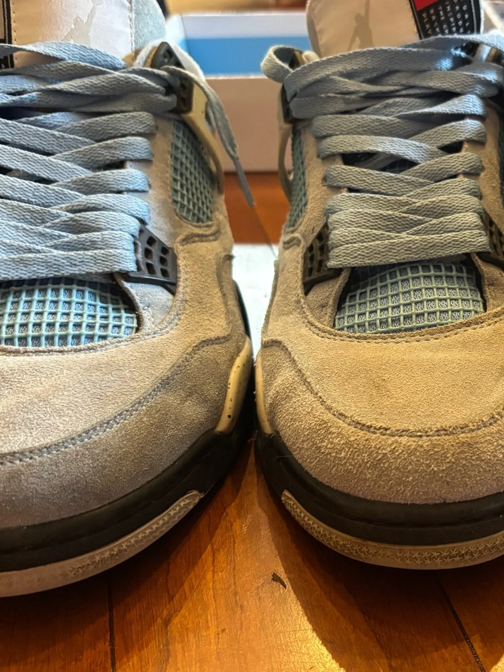 Air Jordan 4 Retro University Blue UNC Cement Suede Men Size 9 CT8527-400